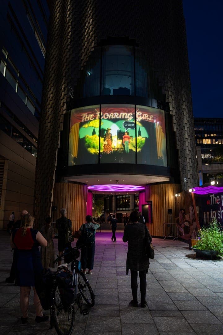 Gatvės pasirodymas – Bartholomew Fair atgimimas – Broadgate, Londono City